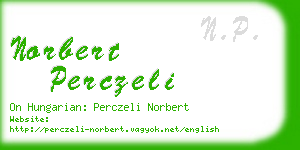 norbert perczeli business card